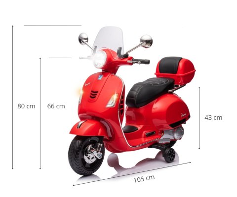 Milly Mally Milly Mally Pojazd na akumulator Vespa GTS Super Red Milly Mally Milly Mally Pojazd na akumulator Vespa GTS Super Red