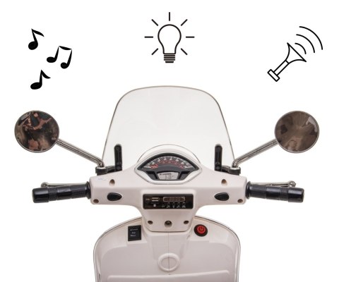 Milly Mally Milly Mally Pojazd na akumulator Vespa GTS Super White Milly Mally Milly Mally Pojazd na akumulator Vespa GTS Super White