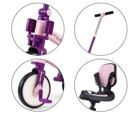 Milly Mally Milly Mally Rowerek 5w1 Optimus Max Pink Milly Mally Milly Mally Rowerek 5w1 Optimus Max Pink