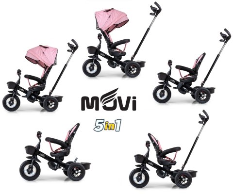 Milly Mally Milly Mally Rowerek Trójkołowy Movi Black-Pink Milly Mally Milly Mally Rowerek Trójkołowy Movi Black-Pink