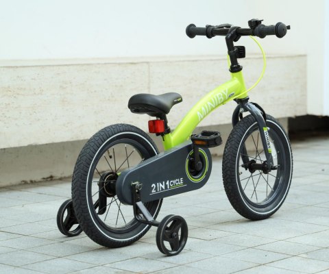 Qplay Qplay Rowerek Dziecięcy - Rowerek Biegowy Miniby 14 cali Green Qplay Qplay Rowerek Dziecięcy - Rowerek Biegowy Miniby 14 cali Green
