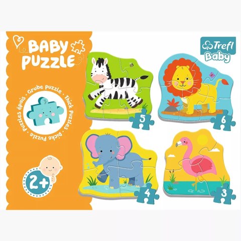 Puzzle Baby Classic Zwierzątka na safari TREFL 36073 Puzzle Baby Classic Zwierzątka na safari TREFL 36073