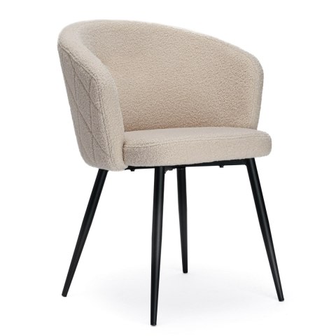 Krzesło boucle HAMPTON teddy beżowe Krzesło boucle HAMPTON teddy beżowe