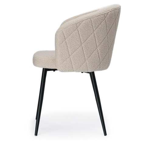 Krzesło boucle HAMPTON teddy beżowe Krzesło boucle HAMPTON teddy beżowe
