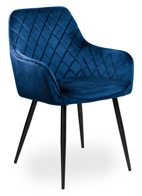 Krzesło welurowe HAVANA VELVET granatowe Krzesło welurowe HAVANA VELVET granatowe