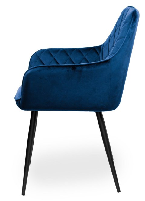 Krzesło welurowe HAVANA VELVET granatowe Krzesło welurowe HAVANA VELVET granatowe
