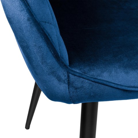 Krzesło welurowe HAVANA VELVET granatowe Krzesło welurowe HAVANA VELVET granatowe