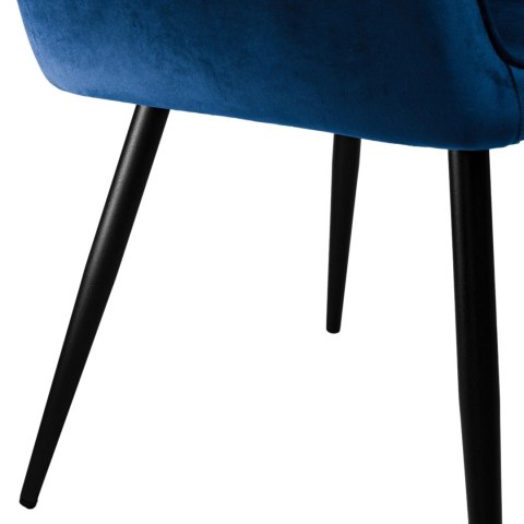 Krzesło welurowe HAVANA VELVET granatowe Krzesło welurowe HAVANA VELVET granatowe
