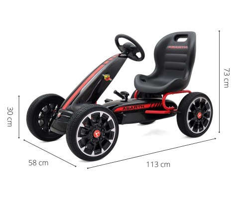 Milly Mally Gokart na pedały Abarth Black