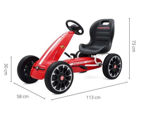 Milly Mally Gokart na pedały Abarth Red Milly Mally Gokart na pedały Abarth Red