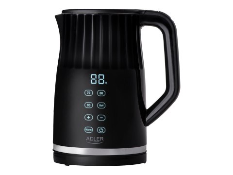 Adler Kettle with LED display | AD 1350 | Electric | 2200 W | 1.7 L | Stainless Steel | 360° rotational base | Black Adler Kettle with LED display | AD 1350 | Electric | 2200 W | 1.7 L | Stainless Steel | 360° rotational base | Black