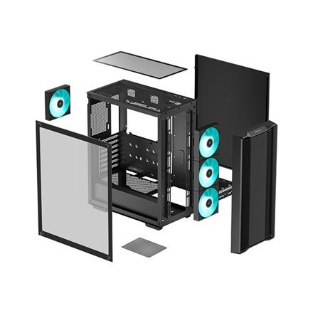 Deepcool Case CC560 V2 Black Mid-Tower Power supply included No Deepcool Case CC560 V2 Black Mid-Tower Power supply included No