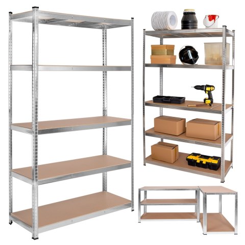 Regał stalowy magazynowy 200kg 5 poziomów 205x120x45 cm ocynkowany Regał stalowy magazynowy 200kg 5 poziomów 205x120x45 cm ocynkowany