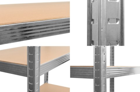 Regał stalowy magazynowy 200kg 5 poziomów 205x120x45 cm ocynkowany Regał stalowy magazynowy 200kg 5 poziomów 205x120x45 cm ocynkowany