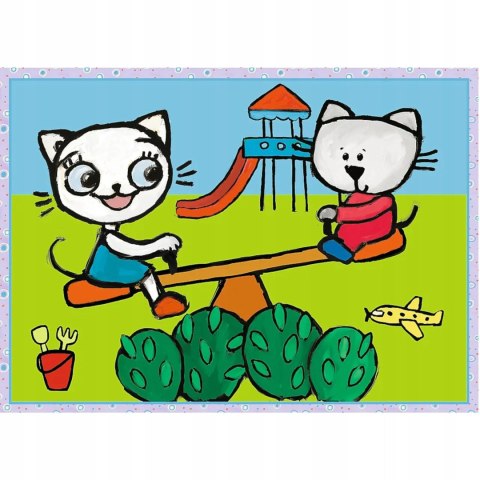 Trefl Puzzle Kicia Kocia 4w1 Dzień Kici Koci Trefl 34372