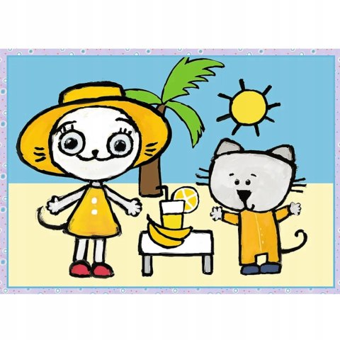Trefl Puzzle Kicia Kocia 4w1 Dzień Kici Koci Trefl 34372