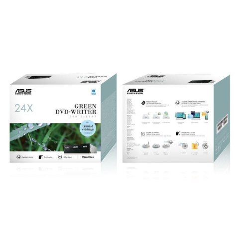 Asus | 24D5MT | Wewnętrzny | Napęd DVD±RW (±R DL) / DVD-RAM | Czarny | Serial ATA Asus | 24D5MT | Wewnętrzny | Napęd DVD±RW (±R DL) / DVD-RAM | Czarny | Serial ATA