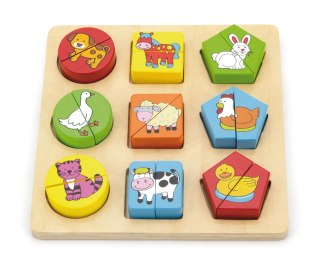 Viga Viga 59585 Układanka 2w1 Puzzle - zwierzęta hodowlane