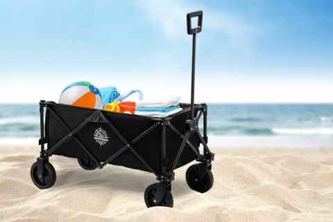 Wózek ogrodowy plażowy składany WAGEN czarny Wózek ogrodowy plażowy składany WAGEN czarny