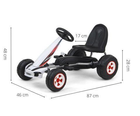 Milly Mally Gokart na pedały Viper White Milly Mally Gokart na pedały Viper White