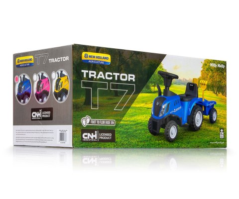 Milly Mally Pojazd New Holland T7 Traktor Blue Milly Mally Pojazd New Holland T7 Traktor Blue