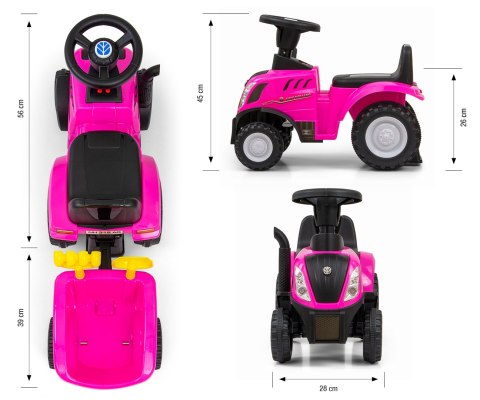 Milly Mally Pojazd New Holland T7 Traktor Pink Milly Mally Pojazd New Holland T7 Traktor Pink