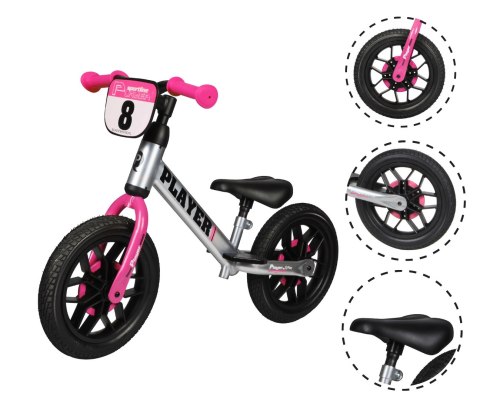 Qplay Qplay Rowerek Biegowy Player Pink