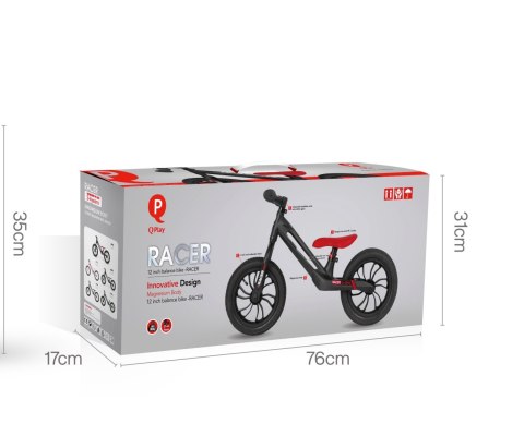 Qplay Qplay Rowerek Biegowy Racer Black Qplay Qplay Rowerek Biegowy Racer Black