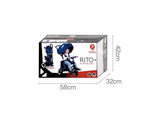 Qplay Qplay Rowerek Trójkołowy Rito Plus Red