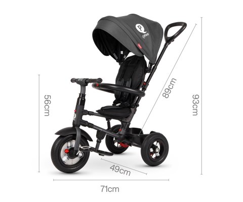 Qplay Qplay Rowerek Trójkołowy Rito Rubber Black