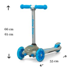 Milly Mally Scooter Zapp Grey