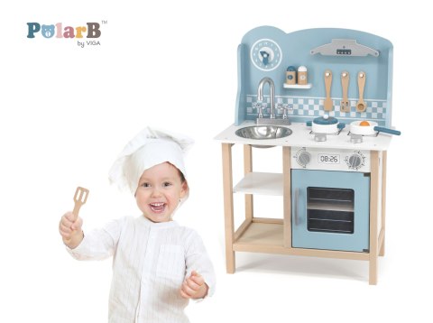 Viga Viga 44047 PolarB Kuchnia z akcesoriami silver-blue Viga Viga 44047 PolarB Kuchnia z akcesoriami silver-blue