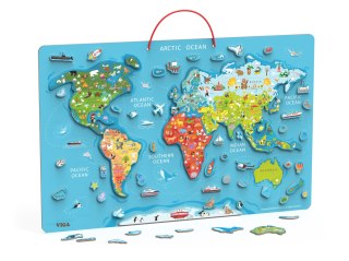 Viga Viga 44508 2w1 Tablica edukacyjna z magnetyczną mapą świata