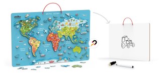 Viga Viga 44508 2w1 Tablica edukacyjna z magnetyczną mapą świata