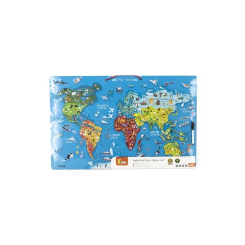 Viga Viga 44508 2w1 Tablica edukacyjna z magnetyczną mapą świata