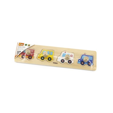 Viga Viga 44535 Pierwsze puzzle z uchwytami - auta Viga Viga 44535 Pierwsze puzzle z uchwytami - auta