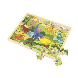 Viga Viga 44584 Puzzle na podkładce 48 elementów - poznajemy dinozaury