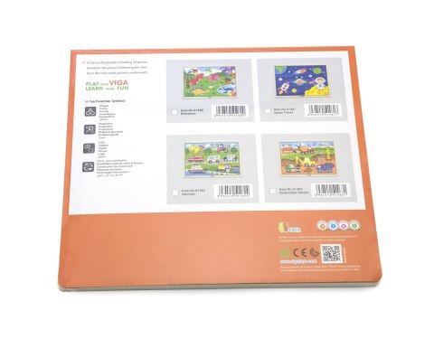 Viga Viga 51460 Puzzle na podkładce 24 elementy - dinozaury Viga Viga 51460 Puzzle na podkładce 24 elementy - dinozaury