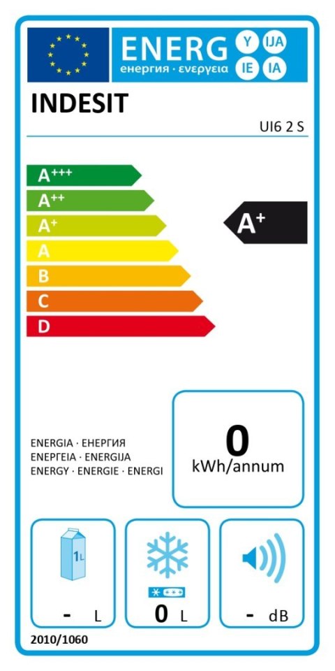Zamrażarka Indesit UI6 2 S, E, wolnostojąca, wysokość 1,67 m, pojemność zamrażarki 245 l, srebrny | INDESIT Zamrażarka Indesit UI6 2 S, E, wolnostojąca, wysokość 1,67 m, pojemność zamrażarki 245 l, srebrny | INDESIT