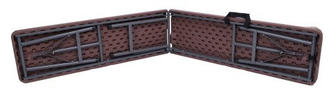 Zestaw cateringowy Rattan brąz stół 180 cm+ 2 ławki Zestaw cateringowy Rattan brąz stół 180 cm+ 2 ławki