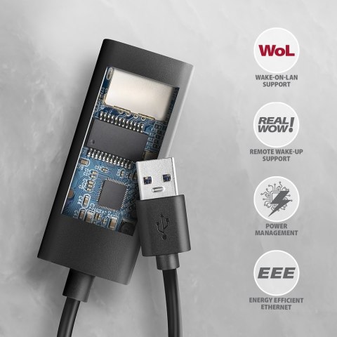 AXAGON | ADE-AR USB-A Gigabit Ethernet Adapter AXAGON | ADE-AR USB-A Gigabit Ethernet Adapter