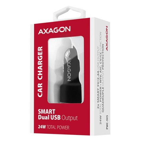AXAGON Dual car charger, 24W | PWC-5V5 AXAGON Dual car charger, 24W | PWC-5V5