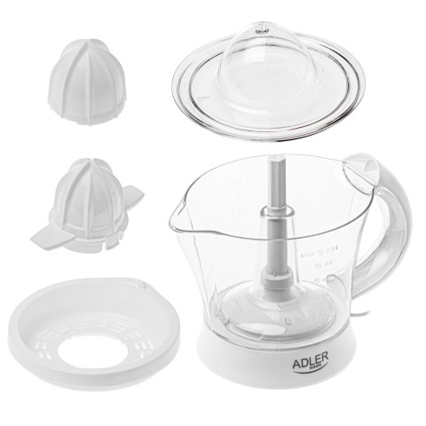 Adler Citrus Juicer | AD 4014 | Type Citrus juicer | White | 40 W | Number of speeds 1 Adler Citrus Juicer | AD 4014 | Type Citrus juicer | White | 40 W | Number of speeds 1