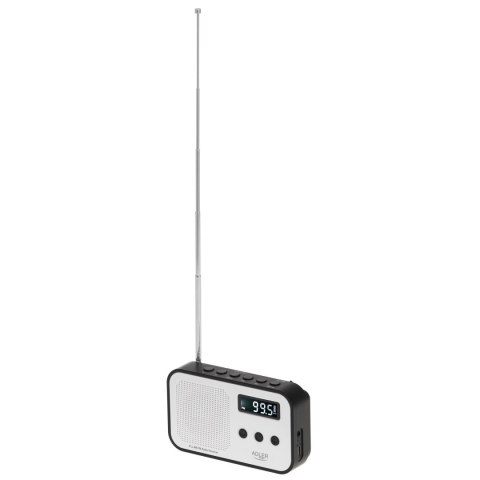 Adler | Digital radio PLL AM/FM | AD 1907 | Alarm function | White/Black Adler | Digital radio PLL AM/FM | AD 1907 | Alarm function | White/Black