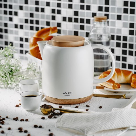 Adler Electric Kettle | AD 1304 | Electric | 1200 W | 1 L | Ceramic | 360° rotational base | White Adler Electric Kettle | AD 1304 | Electric | 1200 W | 1 L | Ceramic | 360° rotational base | White