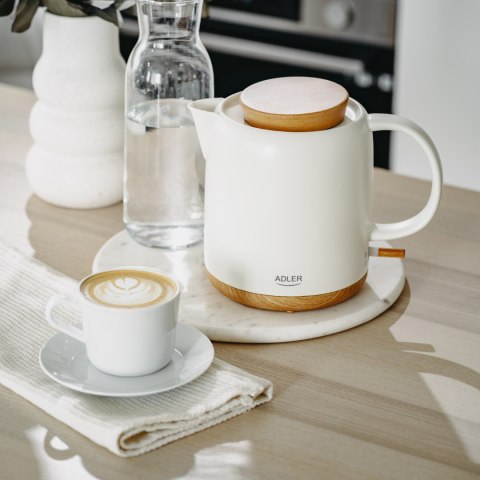 Adler Electric Kettle | AD 1304 | Electric | 1200 W | 1 L | Ceramic | 360° rotational base | White Adler Electric Kettle | AD 1304 | Electric | 1200 W | 1 L | Ceramic | 360° rotational base | White