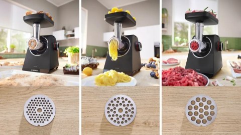 Bosch Food Mincer | MFWS430B | Czarny | Liczba prędkości 2 | Wydajność (kg/min) 2.5 Bosch Food Mincer | MFWS430B | Czarny | Liczba prędkości 2 | Wydajność (kg/min) 2.5