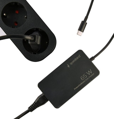 Cablexpert 65 W PowerDelivery GaN USB Type-C Fast Charger | NPA-AC-PDQC65-01 Cablexpert 65 W PowerDelivery GaN USB Type-C Fast Charger | NPA-AC-PDQC65-01