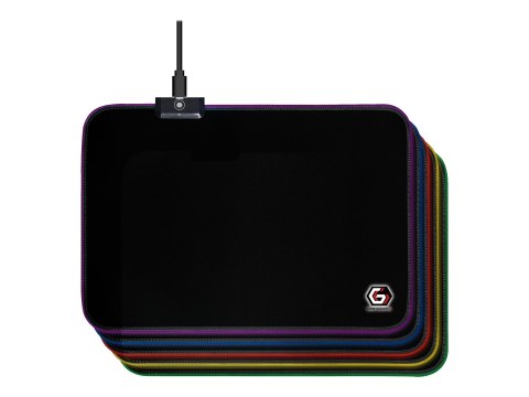 Cablexpert Gaming mouse pad with LED light effect, M-size | MP-GAMELED-M | Illuminated mouse pad | 250 x 350 x 4 mm | Black Cablexpert Gaming mouse pad with LED light effect, M-size | MP-GAMELED-M | Illuminated mouse pad | 250 x 350 x 4 mm | Black