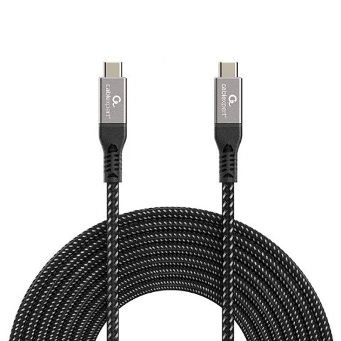 Cablexpert Premium USB 4 Type-C charging and data cable | CCBP-USB4-CMCM240-1.5M | Black | 24 pin USB-C - male | 1.5 m Cablexpert Premium USB 4 Type-C charging and data cable | CCBP-USB4-CMCM240-1.5M | Black | 24 pin USB-C - male | 1.5 m